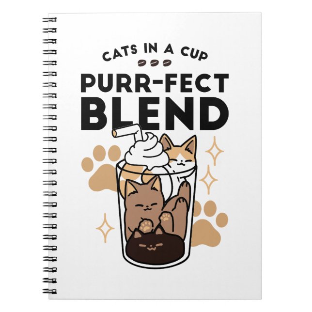 Carnet Purr-fect Blend : Cat and Coffee Art for Pet Lover (Devant)