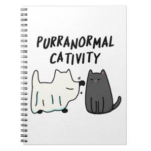 Carnet Purranoral Cativité Funny Halloween Cat Pun