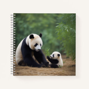 Carnet Puzzle de Panda Maman et Bébé