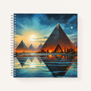 Carnet Pyramides Concept mystique Paysage coloré Abstrait