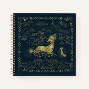 Carnet Qilin Au Repos Tapisserie d'or