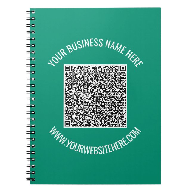Carnet QR Code et texte personnalisé Promotion moderne (Devant)