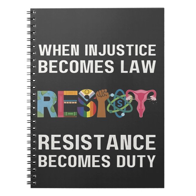 Carnet Quand L'Injustice Devient Loi, La Résistance Devie (Devant)