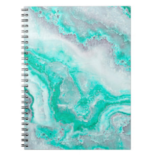 Carnet Quartz blanc de minerai d'agate de pierre gemme