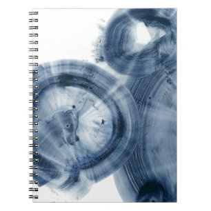 Carnet Quasars - cercles bleus noirs d'encre
