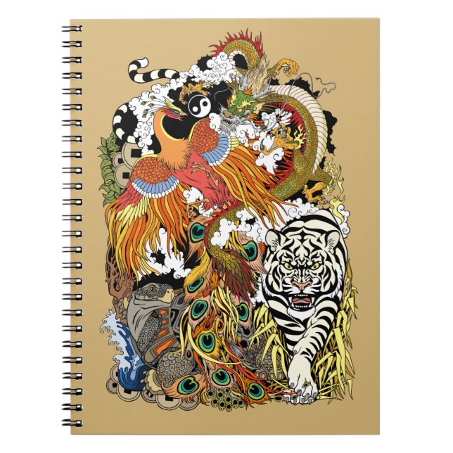 Carnet quatre animaux célestes (Devant)