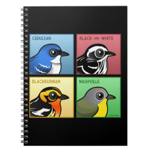 Carnet Quatre fauvettes de couleur
