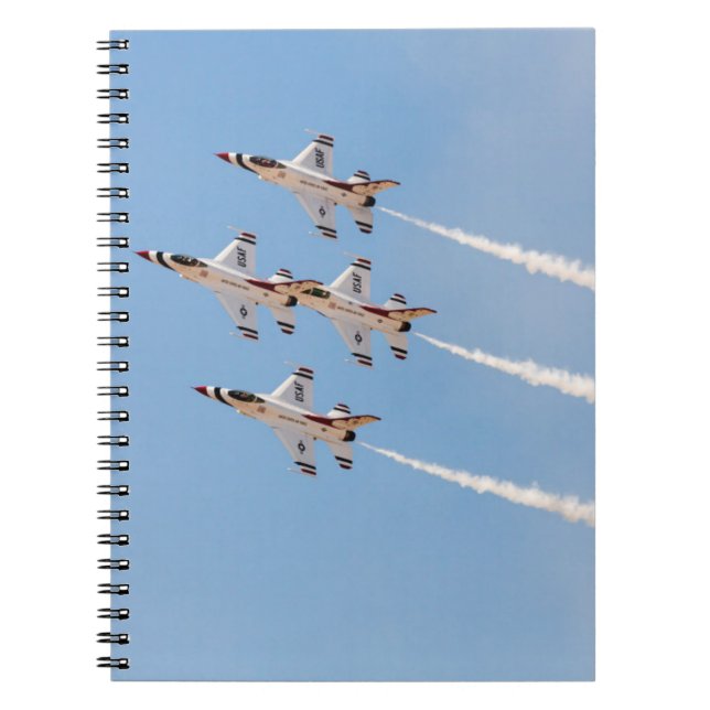 Carnet Quatre Thunderbirds F-16 volent dans la formation (Devant)