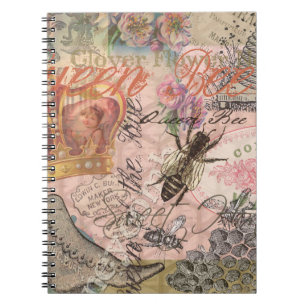 Carnet Queen Bee Vintage magnifique collage