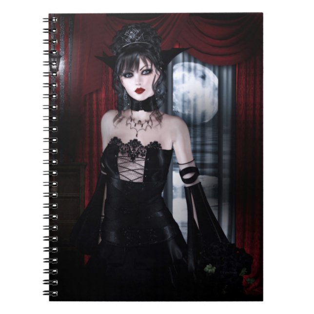 Carnet Queen for Eternity Vampire Gothic Girls Art (Devant)