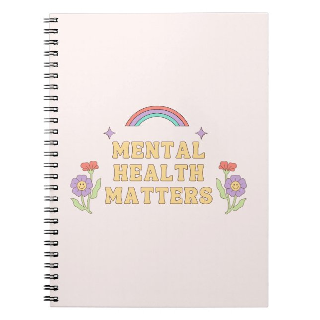 Carnet Questions de santé mentale | Super Rainbow Peach C (Devant)