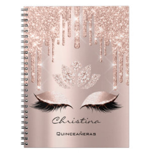 Carnet Quinceañeras 16ème Lashes Pink Spark Lotus