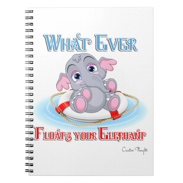 Carnet Quoi qu'il flotte votre bébé éléphant (Devant)