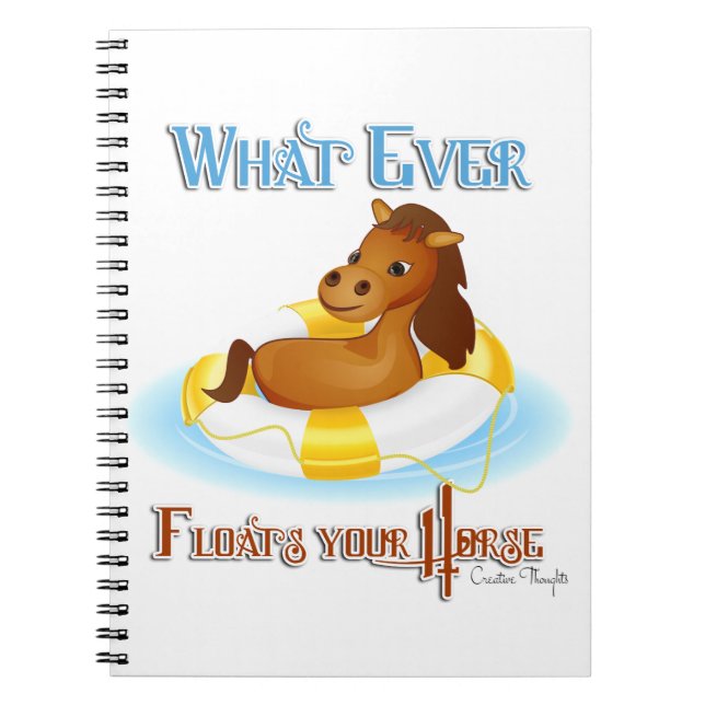 Carnet Quoi qu'il flotte votre cheval 2 (Devant)
