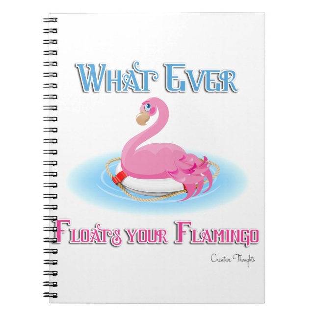 Carnet Quoi qu'il flotte votre Flamant rose 2 (Devant)