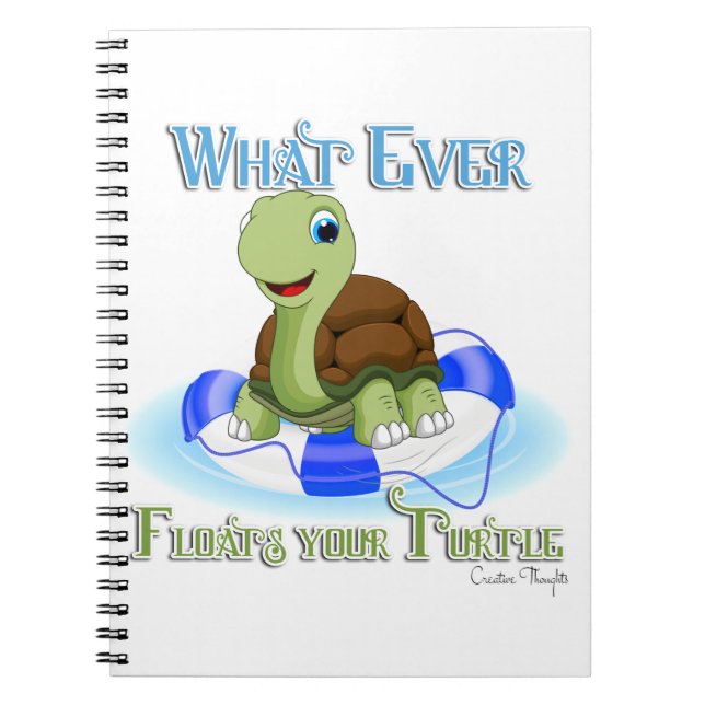 Carnet Quoi qu'il flotte votre tortue 2 (Devant)