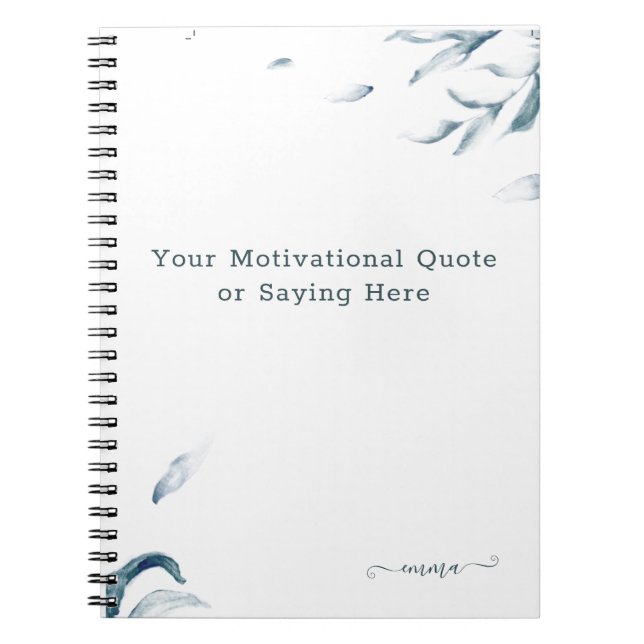 Carnet Quote d'aquarelle Inspiration personnalisée N (Devant)
