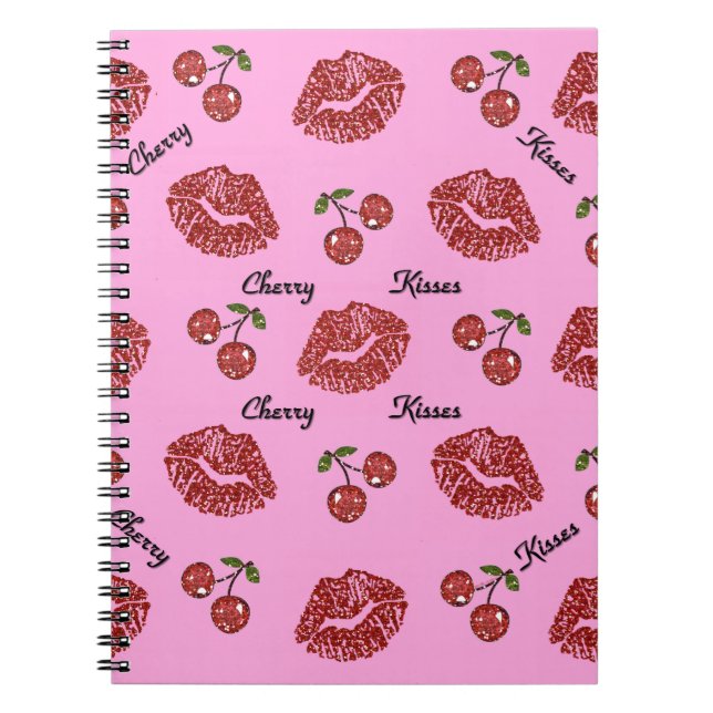 Carnet RAB Rockabilly Cherry Kisses on Pink (Devant)