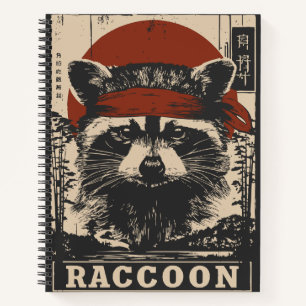 Carnet Raccoon tactique en coiffure Vintage