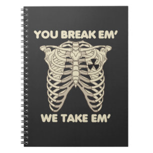 Carnet Radiologie amusante Xray Skeleton Technologue Rad