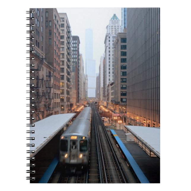 Carnet Rail élevé Chicago du centre au-dessus de Wabash (Devant)
