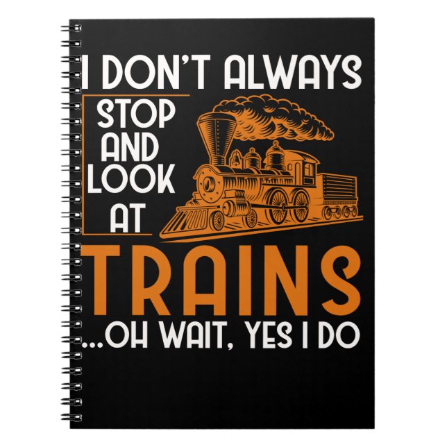 Carnet Railfan Funny Trainspoter Train Lover Railroad (Devant)