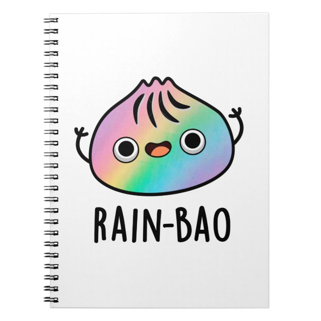 Carnet Rain-bao Funny Rainbow Dimsum Bao Pun  (Devant)