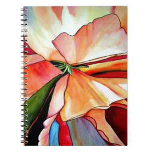 Carnet Rainbow Begonia flower watercolour original