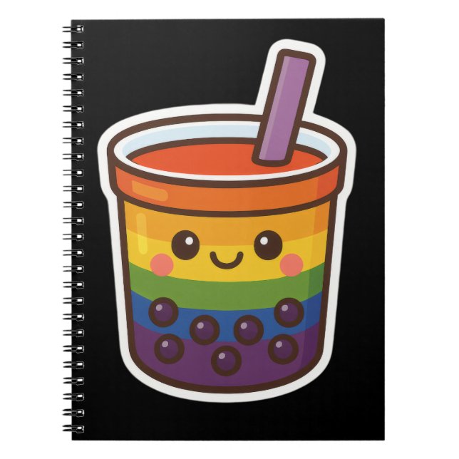 Carnet Rainbow Bubble Tea LGBTQ+ Pride (Devant)
