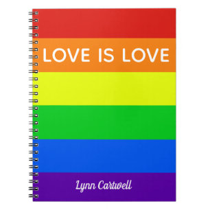 Carnet Rainbow Love is Love Gay pride LGBTQ Beautiful