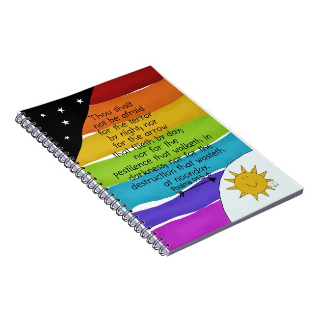 Carnet Rainbow Nite et Day Psaums 91 :5-6 (Côté Droit)