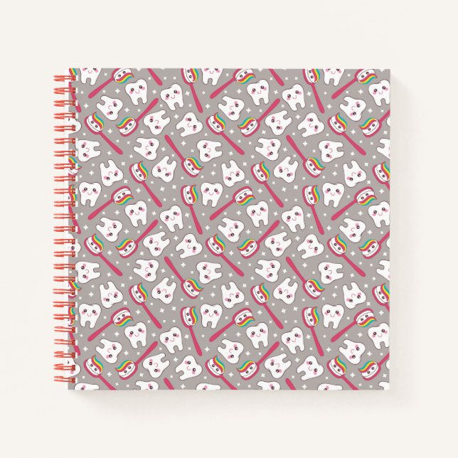 Carnet Rainbow Teeth Motif (Devant)