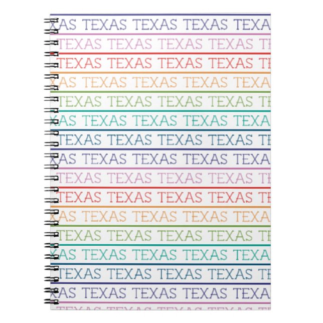 Carnet Rainbow Texas, Texas (Devant)