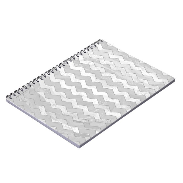 Carnet Rainy Sky Grey Chevron Motif (Côté gauche)