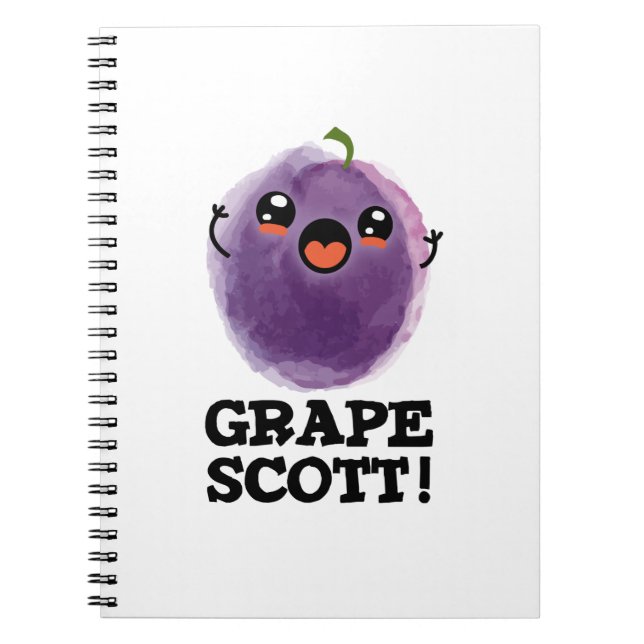 Carnet Raisin Scott Fruit Drôle Raisin Pun  (Devant)