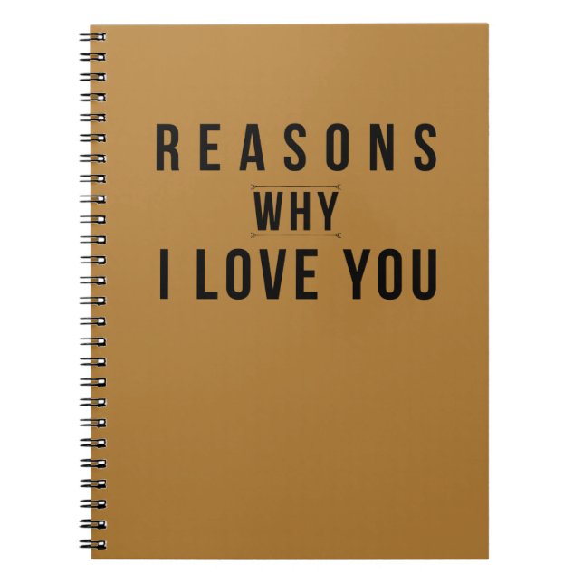 Carnet Raisons pour lesquelles je vous aime (Devant)