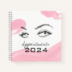 Carnet Rallonges de trait Maquillage Aquarelle rose Rende