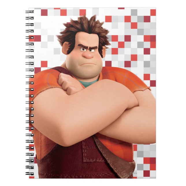 Carnet Ralph Wreck-It debout avec les armes croisées (Devant)