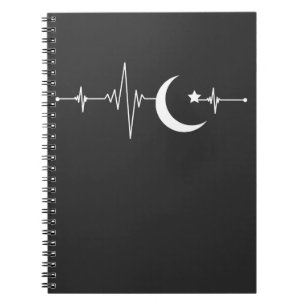 Carnet Ramadan Moon Islam Heartbeat Croissant musulman