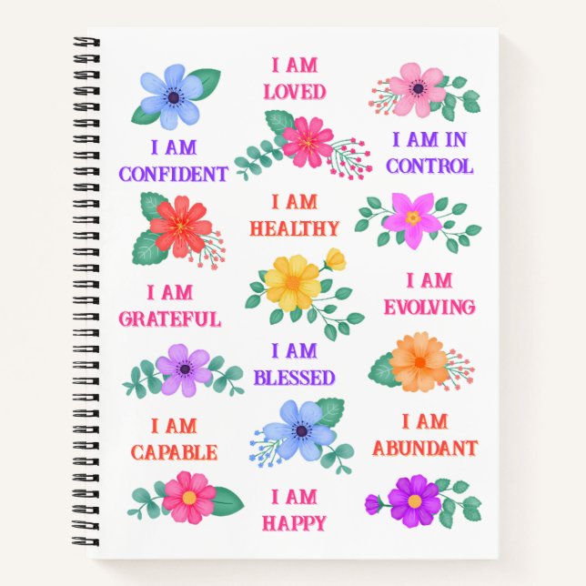 Carnet Rappels quotidiens Affirmation motivationnelle pos (Devant)