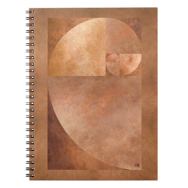 Carnet Rapport d'or, spirale de Fibonacci (Devant)