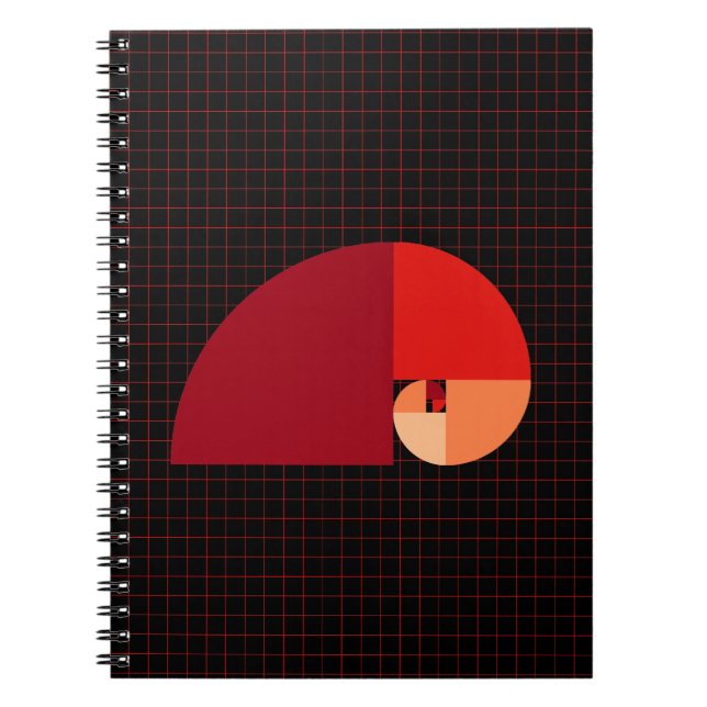Carnet Rapport d'or, spirale de Fibonacci (Devant)