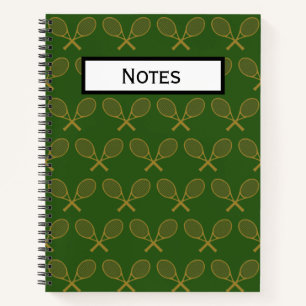 Carnet Raquette de tennis d'or
