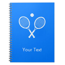 Raquettes de tennis blanc sur bleu Personnalisé