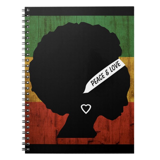 Carnet Rasta Femme Paix & Amour (Devant)
