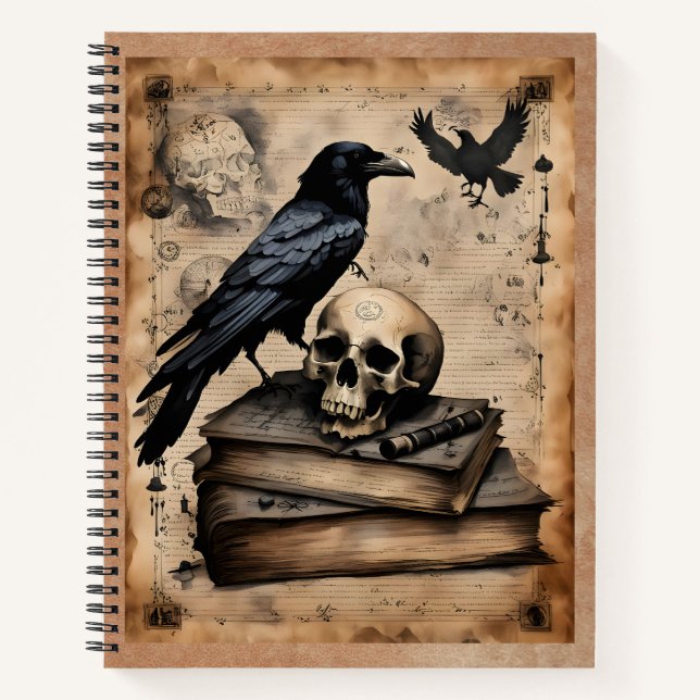 Carnet Raven and Skull Magic (Devant)