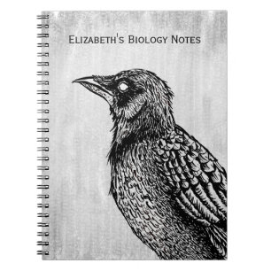Carnet Raven Gothique Noir Blanc Horreur Ink Nom du dessi