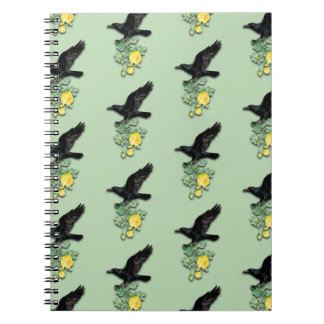 Carnet Raven with Yellow Rose