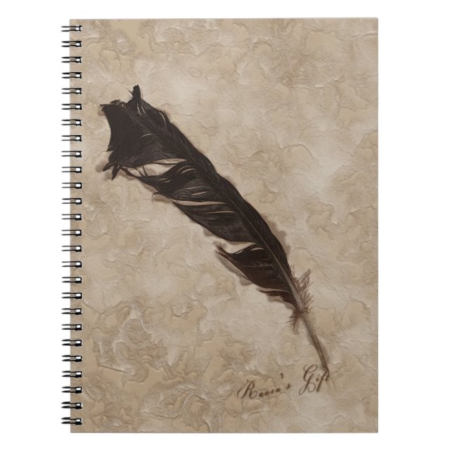 Carnet Raven's Feather Bird-lover Crow design (Devant)