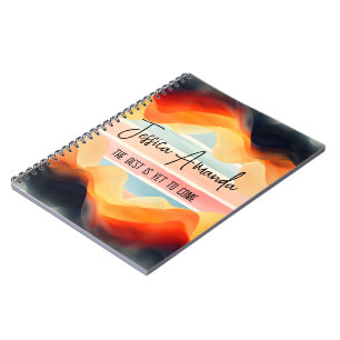 Carnet Rayure colorée aquarelle lumineuse personnalisée